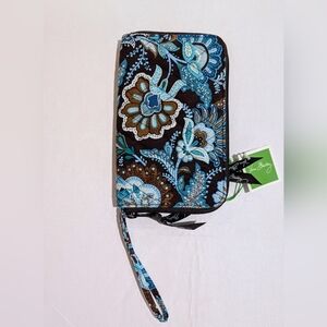 Vera Bradley Zip Around Wallet Java Blue Retired NWT Wristlet